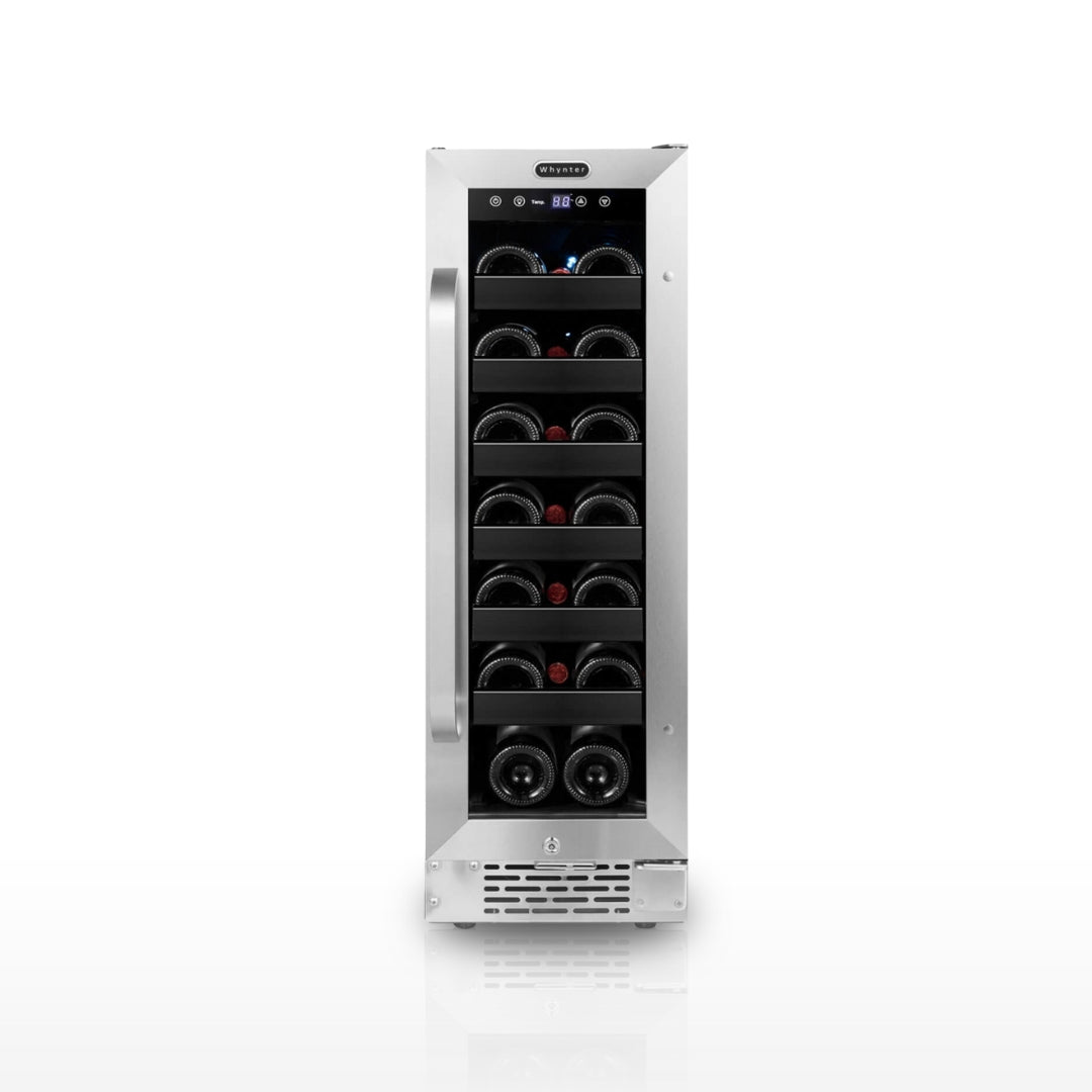 Whynter 20-Bottle Undercounter Built-In Wine Cooler Single Zone