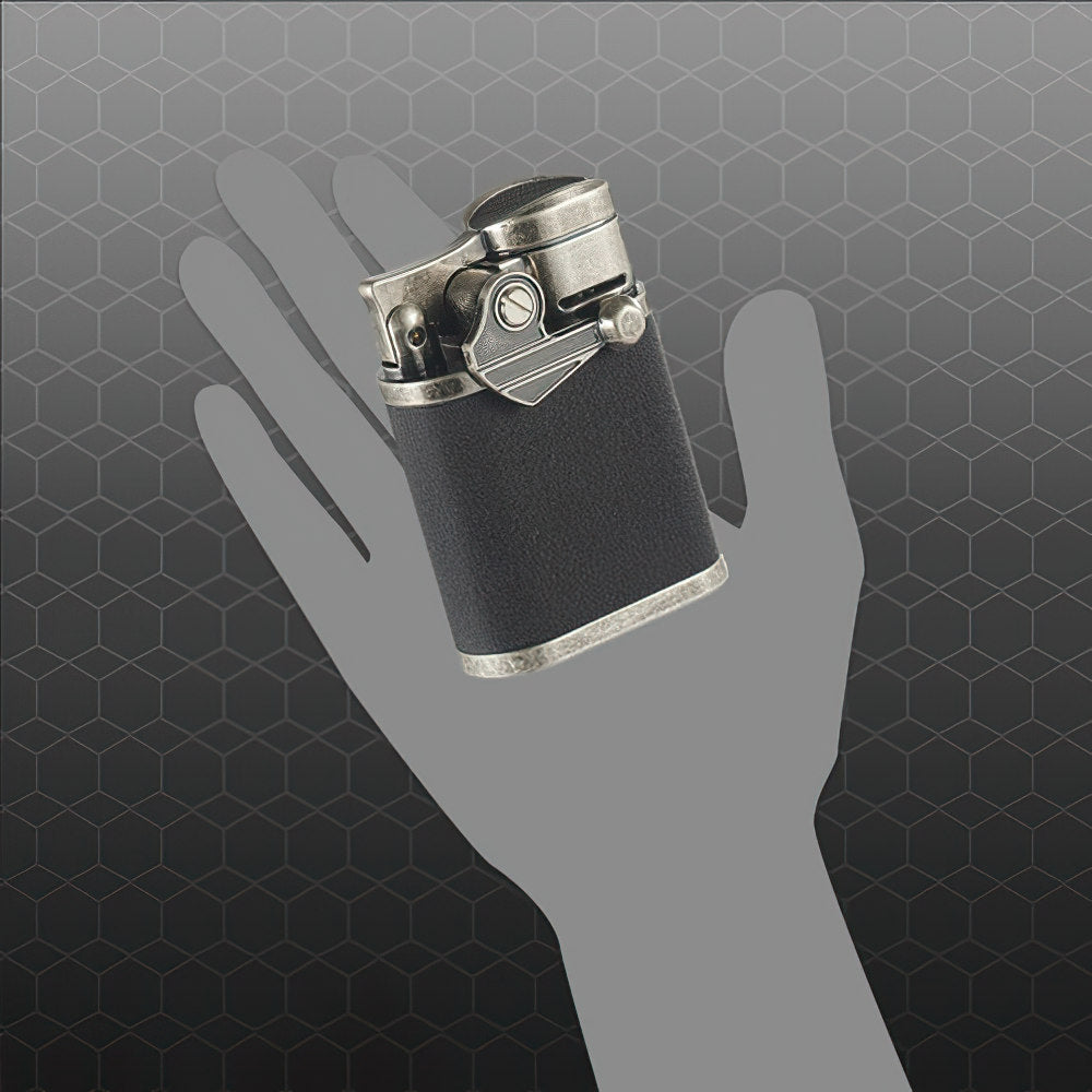 The Visol Orient Gunmetal and Black Crackle Quad Torch Cigar Lighter