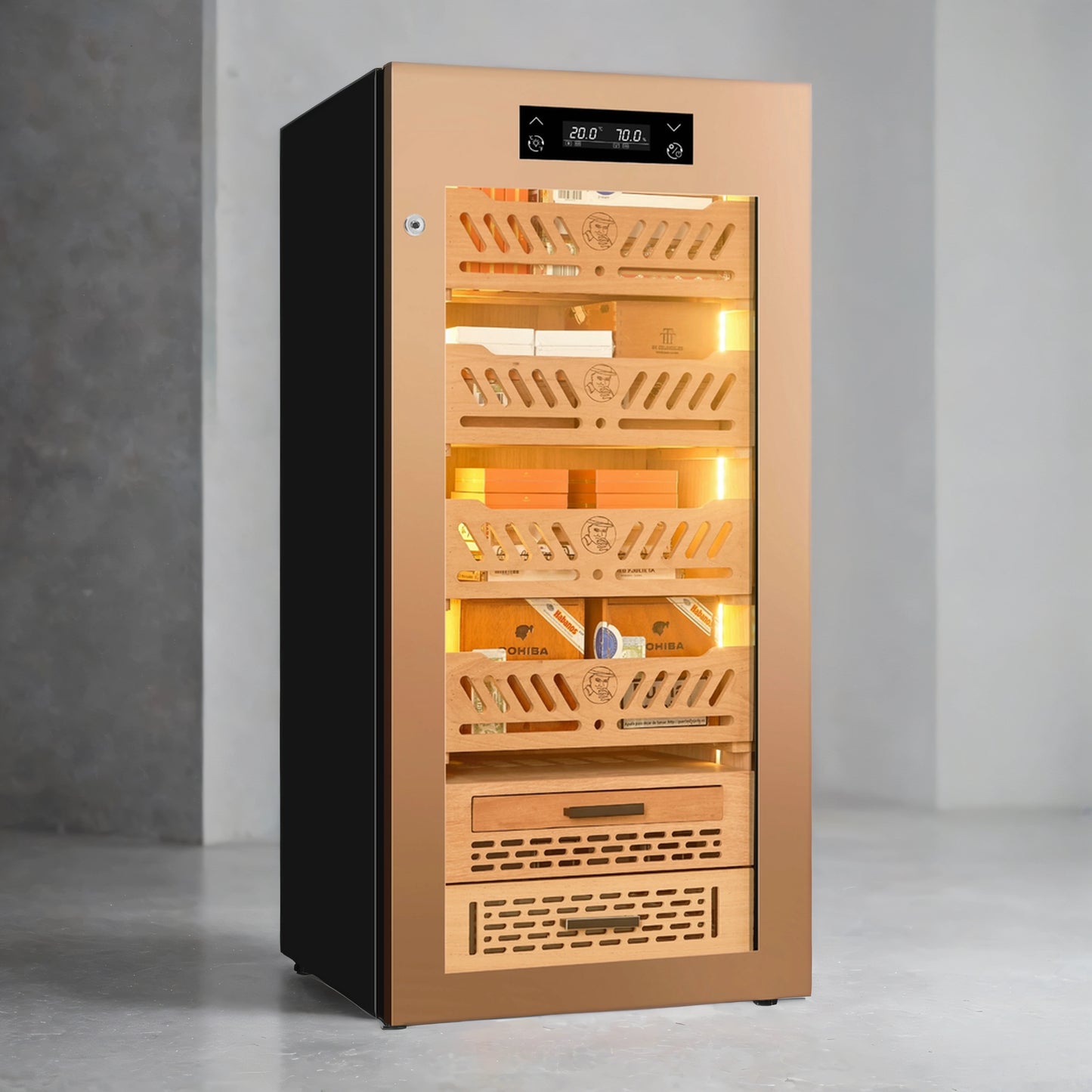 Yohtron YC-88 Gold - 450 Cigar Humidor