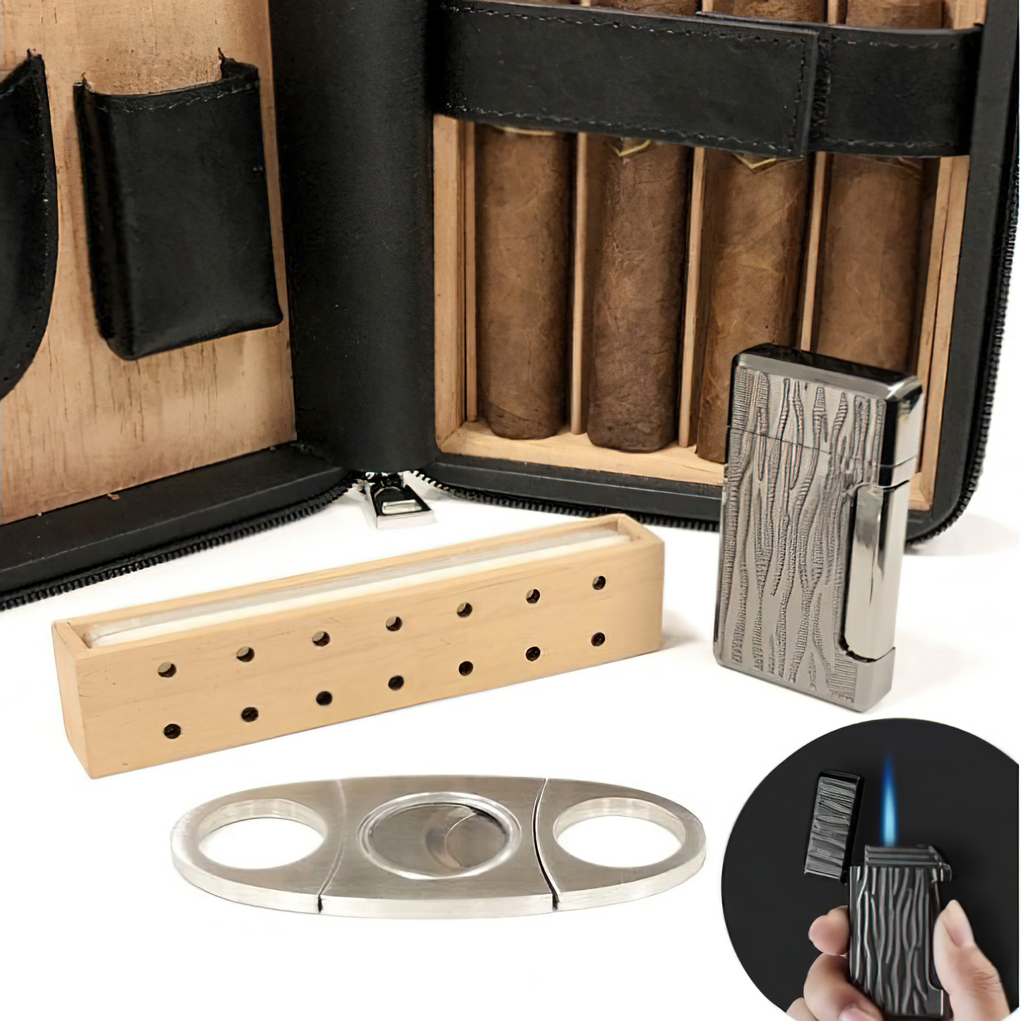 The Manhattan (Black) - 8 Cigar Humidor
