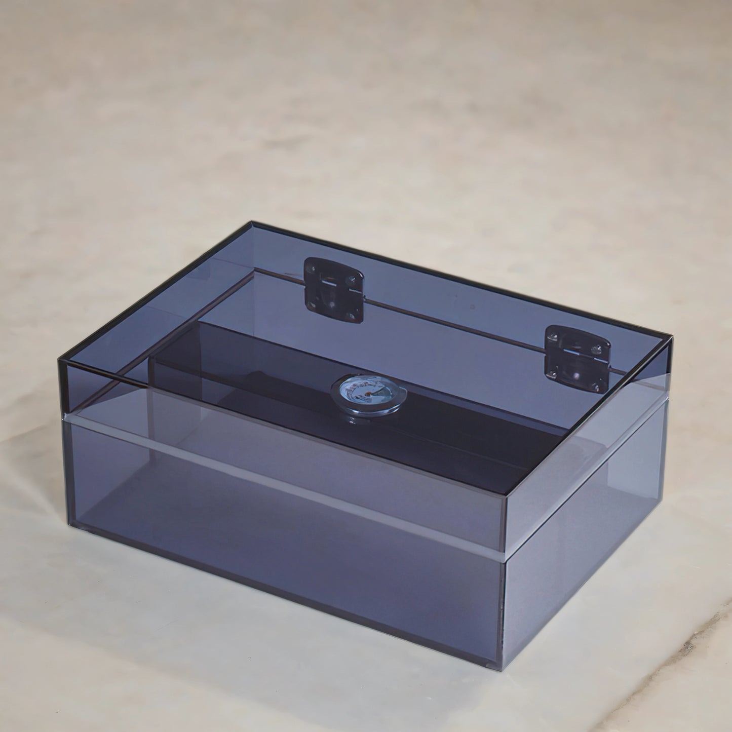 Visol Leo Blue Acrylic Humidor - 50 Cigars