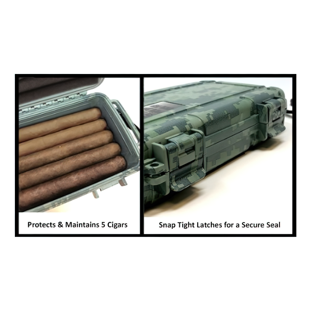 Cigar Safe 5 (Camo) - 5 Cigar Humidor