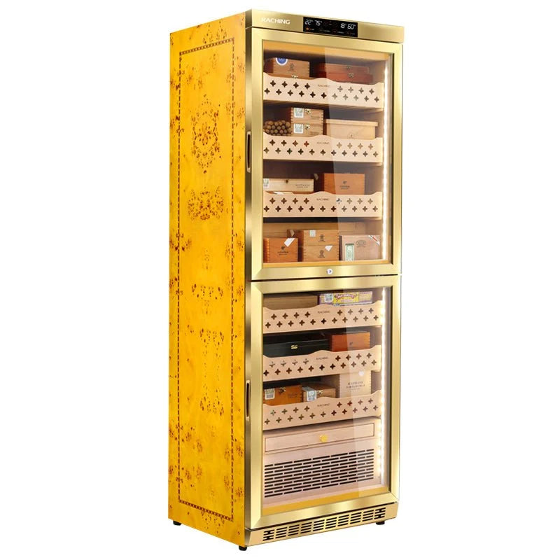 Raching MON3800B Dual-Zone Gold 1700-Cigar Climate Control Humidor