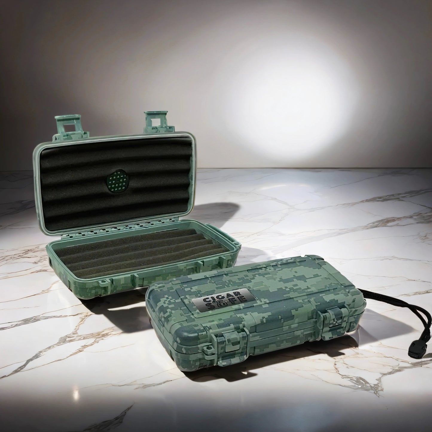 Cigar Safe 5 (Camo) - 5 Cigar Humidor