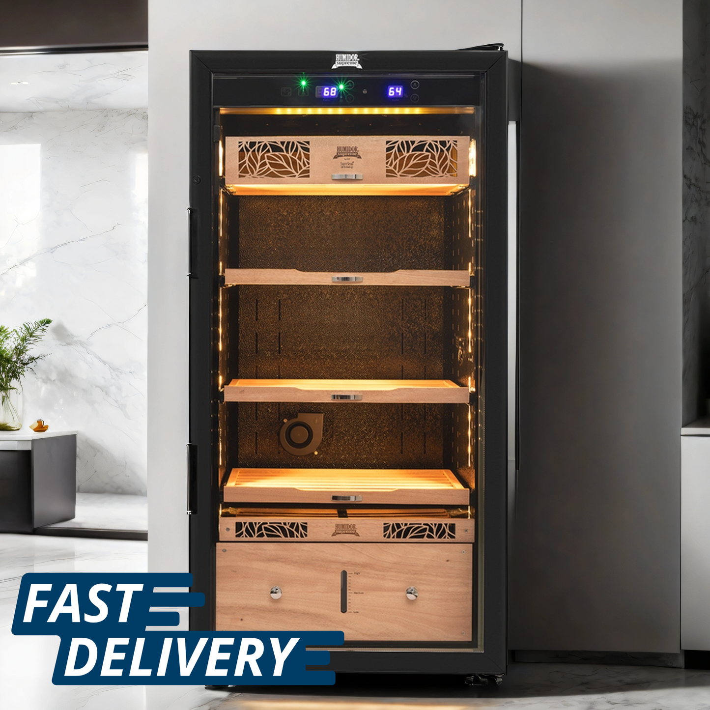 Humidor Supreme® Electronic Humidor - 1,500 Cigars