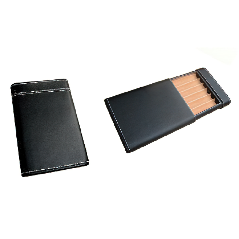 Leather Travel Case - 6 Cigar Humidor