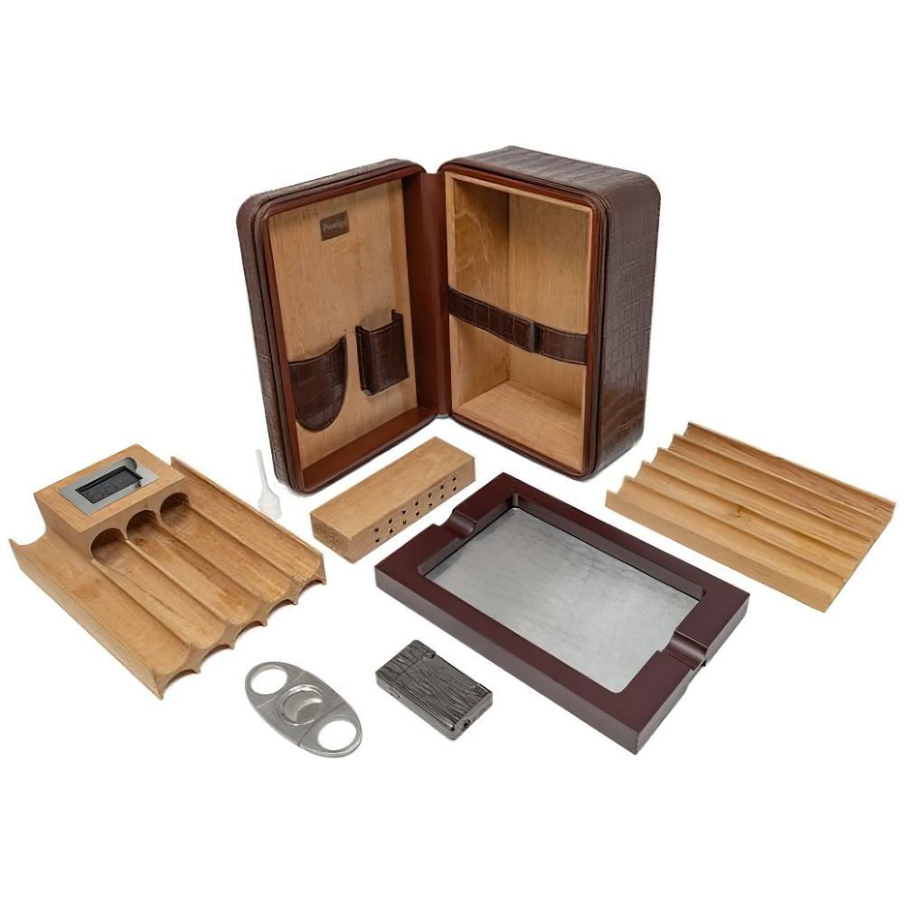 The Manhattan XL (Brown) - 20 Cigar Humidor