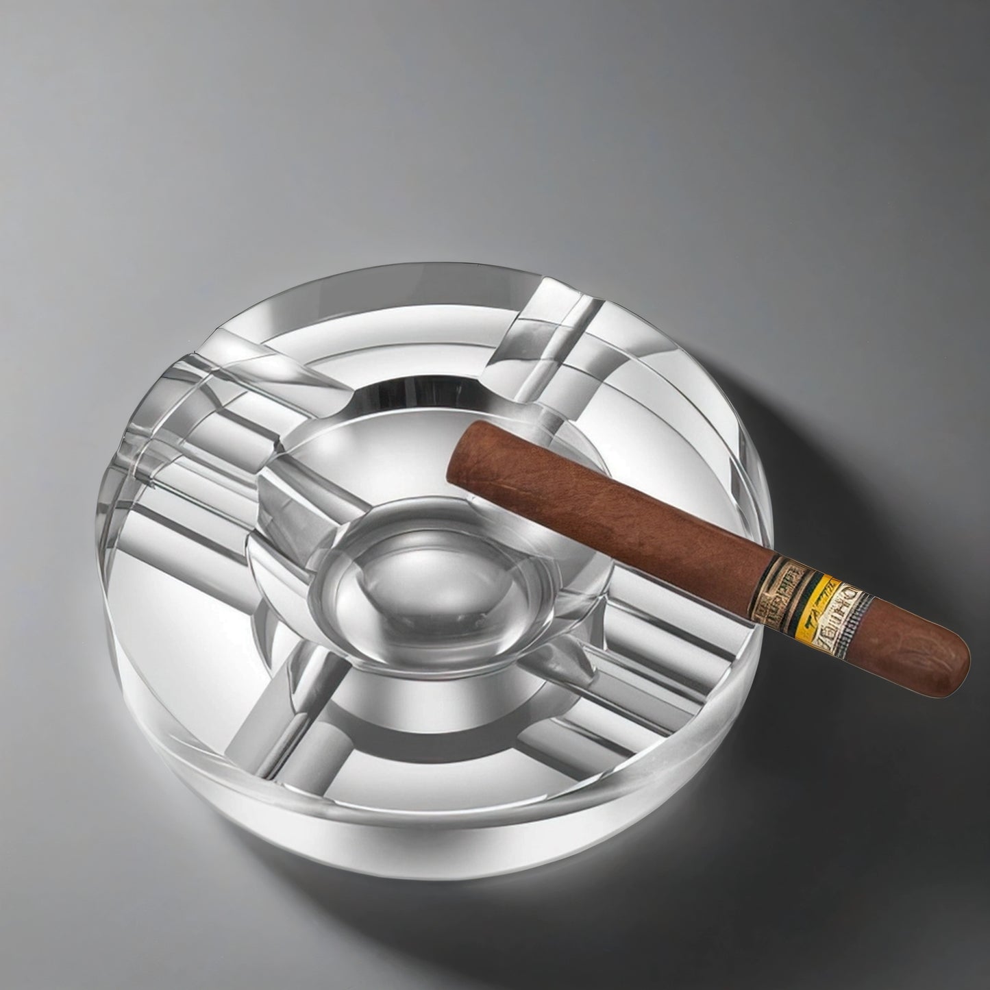 Visol Elara Round Crystal Ashtray
