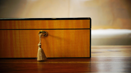 A beautiful desktop humidor, a subcategory of cigar humidor that is very popular and well recognized. 