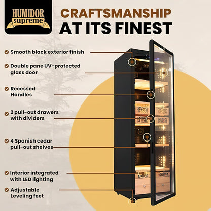 Humidor Supreme® Large Electronic Humidor - 2500 Cigars