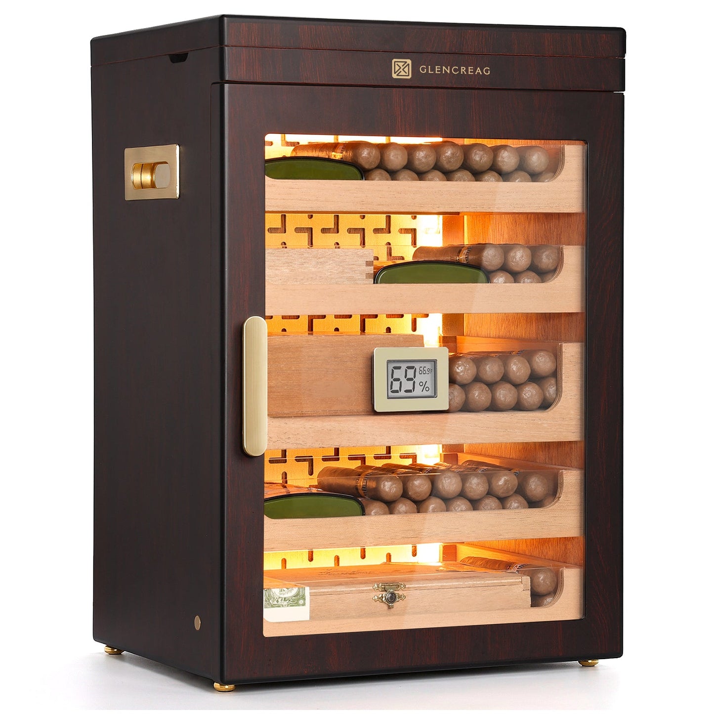 Glencreag M26FM-T Humidor Cabinet with Top Storage (250 Cigars)