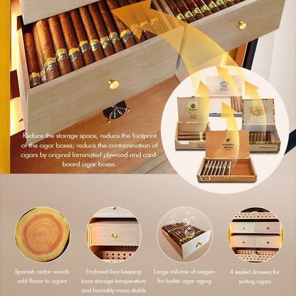 Raching MON1800A Gold Burl - 1200 Cigars