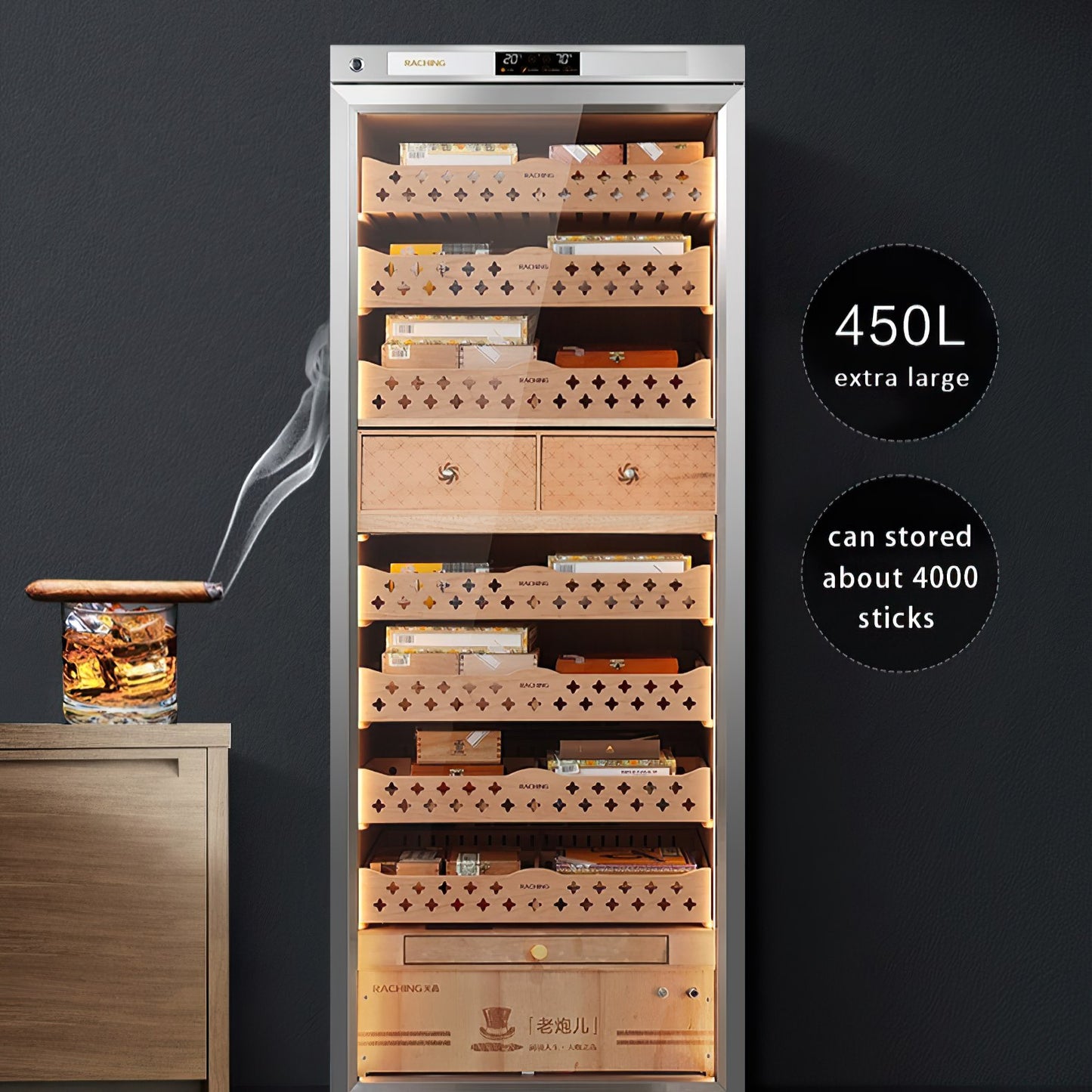 Raching CT48A Stainless Steel - 4000 Cigars