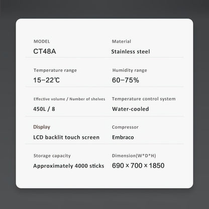 Raching CT48A Stainless Steel - 4000 Cigars