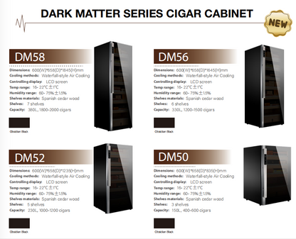 Raching DM52 Dark Matter Smart Electric Cigar Humidor (1200 Count)