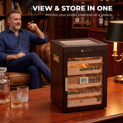 Glencreag M26FM-T Humidor Cabinet with Top Storage (250 Cigars)