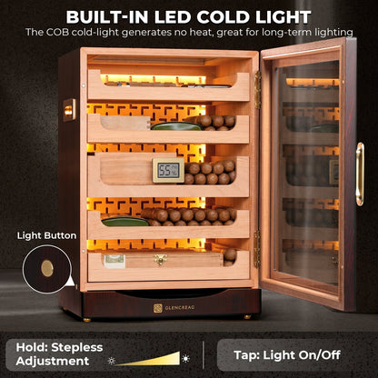Glencreag M26FM-B Classic Cigar Humidor Cabinet - 250 Capacity