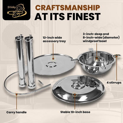 Stinky Cigar Floor Standing Ashtray with Accessory Tray
