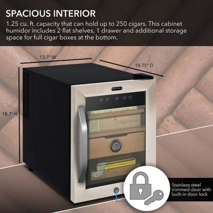 Whynter CHC-123DS Cooler Humidor - 250 Cigars