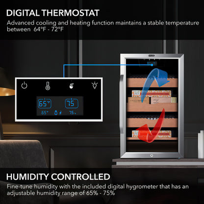 Whynter CHC-421HC Electric Humidor - 650 Cigars