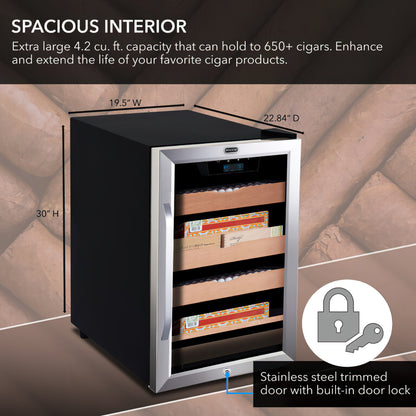Whynter CHC-421HC Electric Humidor - 650 Cigars