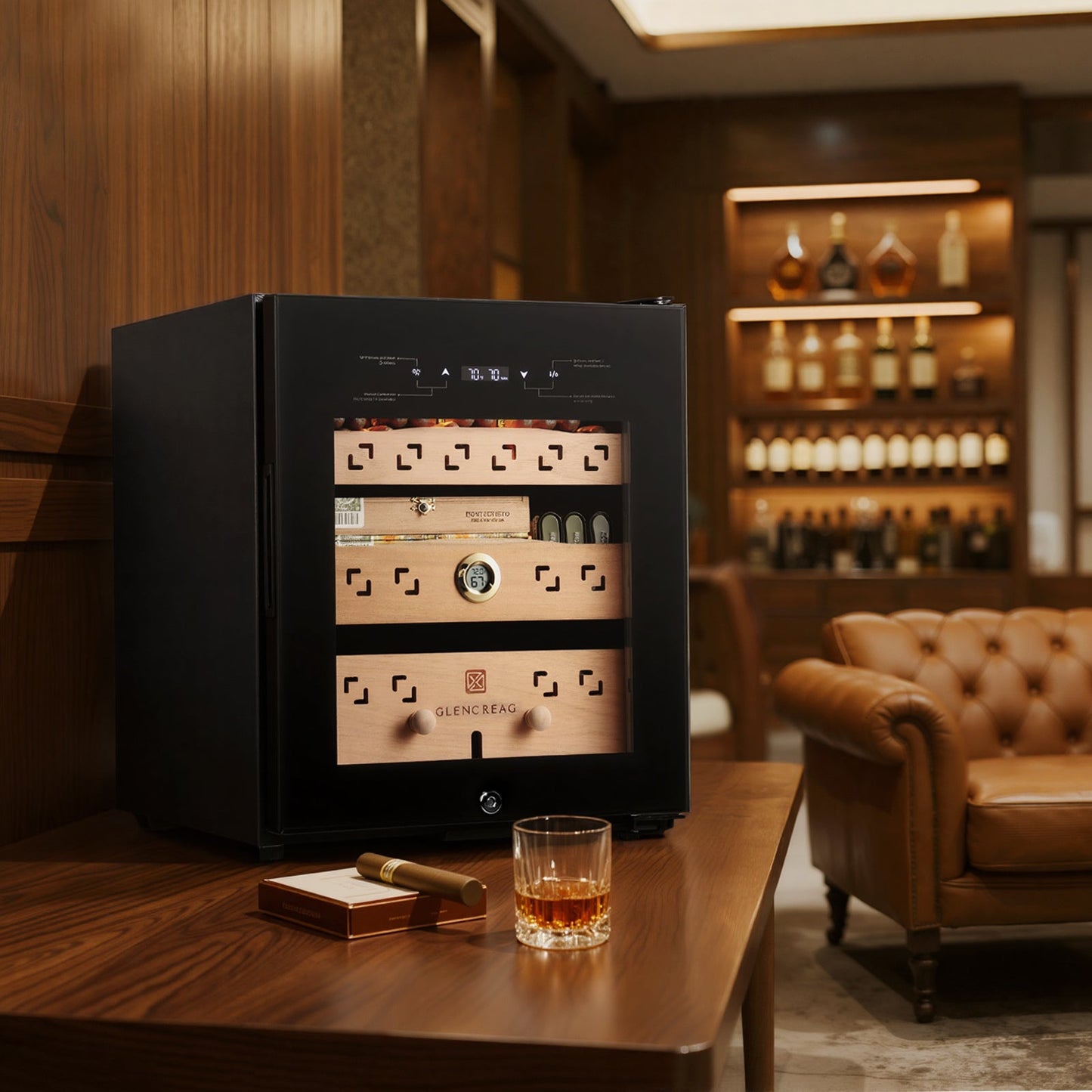 Glencreag CM50D Climate Controlled Small Electric Humidor (300 Cigars)