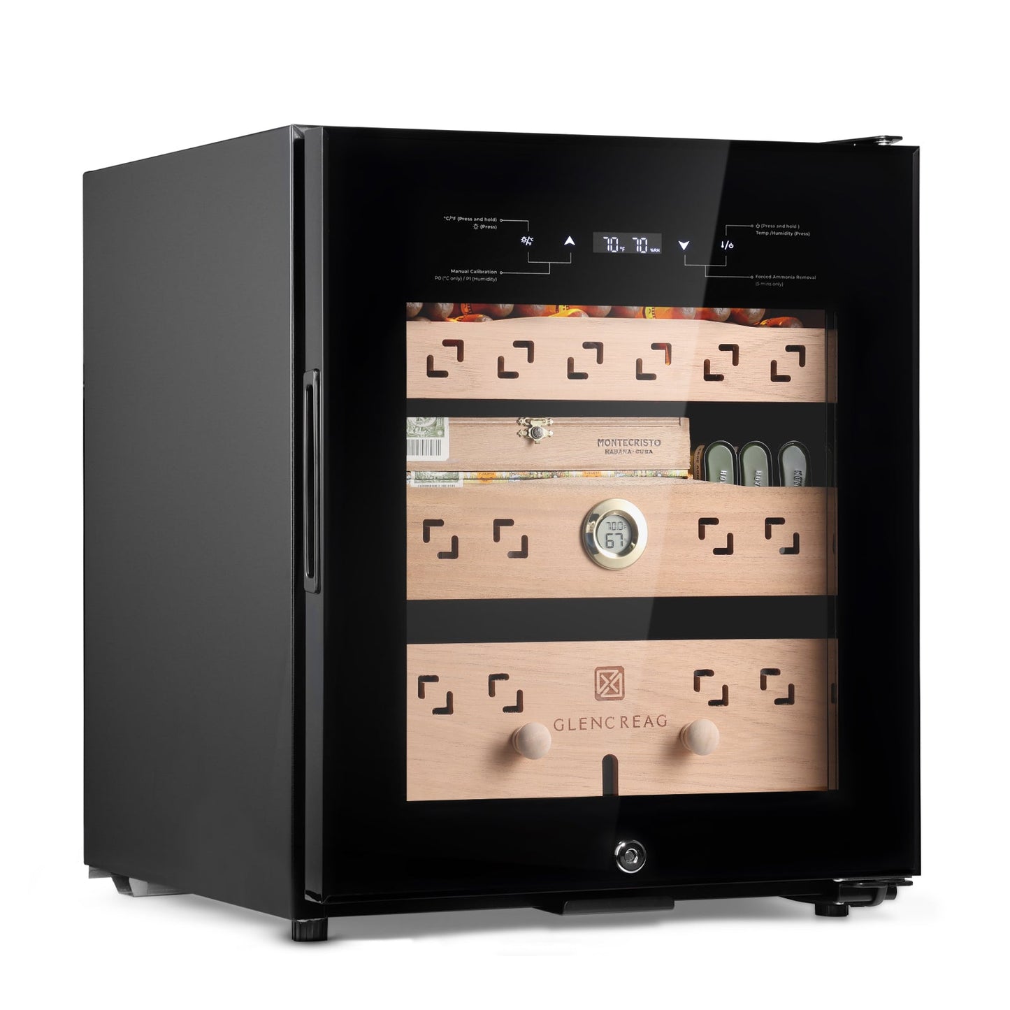Glencreag CM50D Climate Controlled Small Electric Humidor (300 Cigars)