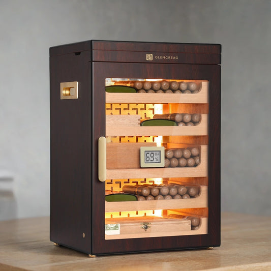 Glencreag M26FM-T Humidor Cabinet with Top Storage (250 Cigars)
