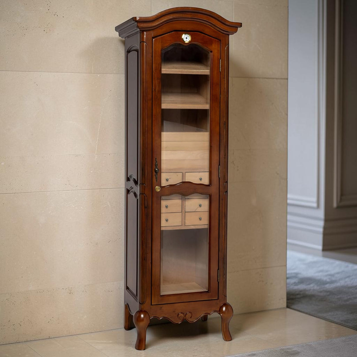 Humidor Supreme Antique Mahogany Tower Kit (2000+ Cigars)