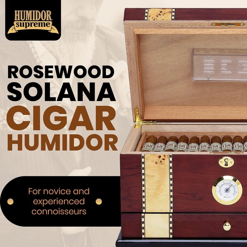 Humidor Supreme Solana 100-Cigar Desktop Humidor