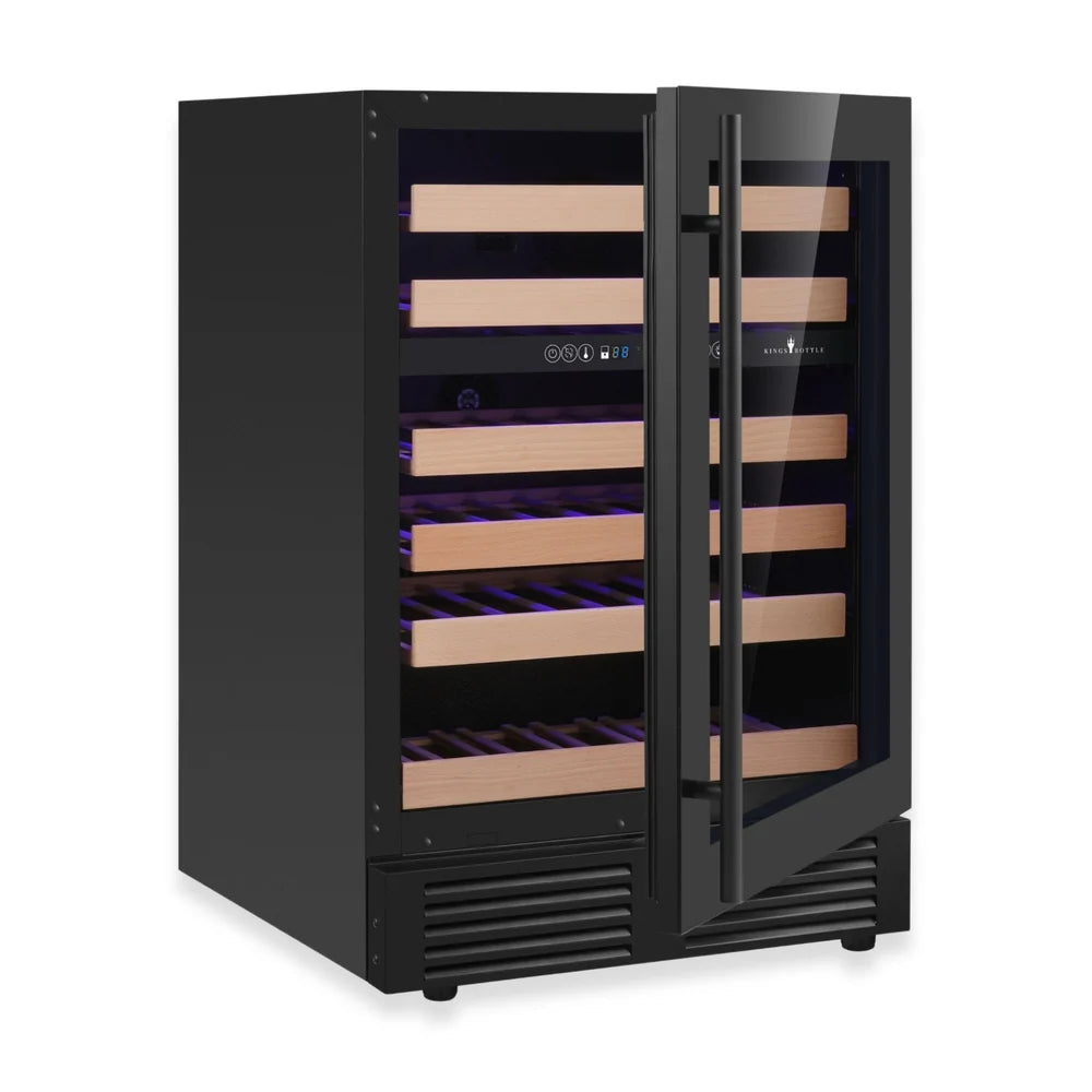 KingsBottle 46-Bottle Dual-Zone Undercounter Wine Fridge