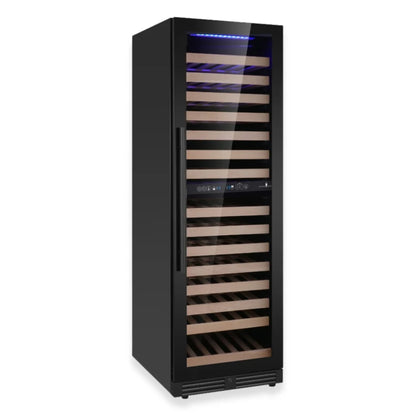 KingsBottle 159-Bottle Upright Built-In Wine Cooler Dual Zone