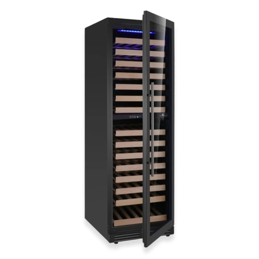 KingsBottle 159-Bottle Upright Built-In Wine Cooler Dual Zone