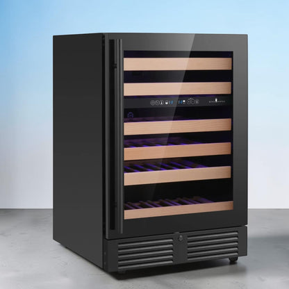 KingsBottle 46-Bottle Dual-Zone Undercounter Wine Fridge