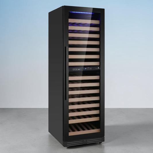 KingsBottle 159-Bottle Upright Built-In Wine Cooler Dual Zone