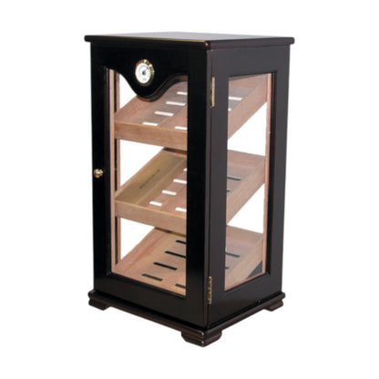 Mahogany Tower Countertop Display Humidor - 75 Cigar Capacity