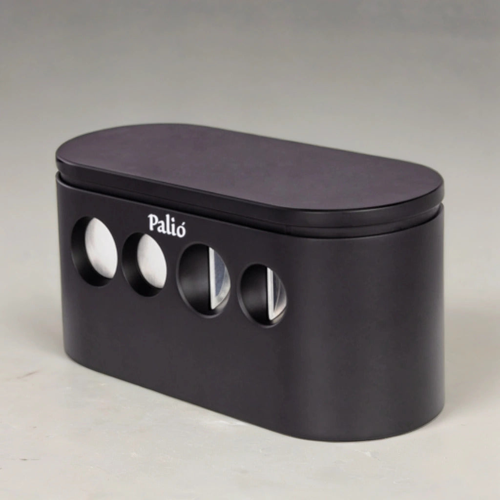 Palió Quad Tabletop Cigar Cutter - Black (Straight & V-Cut)