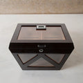 Brouk & Co. Orson 100-Cigar Glass Top Desktop Humidor