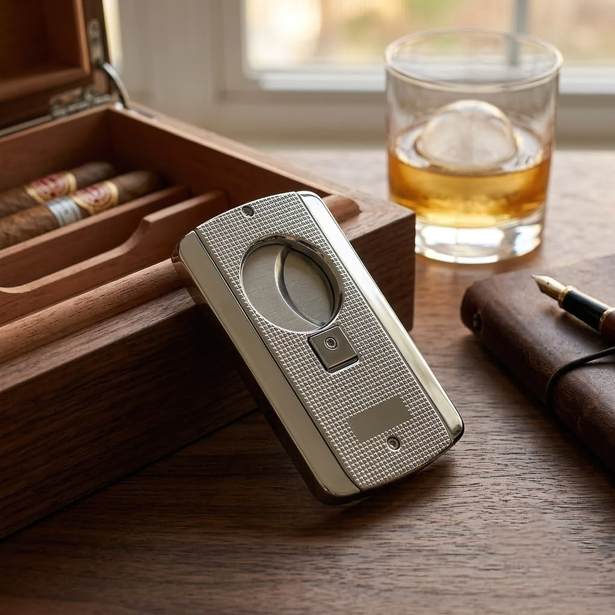 Visol Axe Stainless Steel Dual Guillotine Cigar Cutter