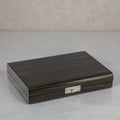 Visol Timber Matte Ebony Wood 24-Cigar Travel Humidor