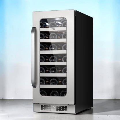 Whynter 33-Bottle Built-In Wine Cooler Single Zone