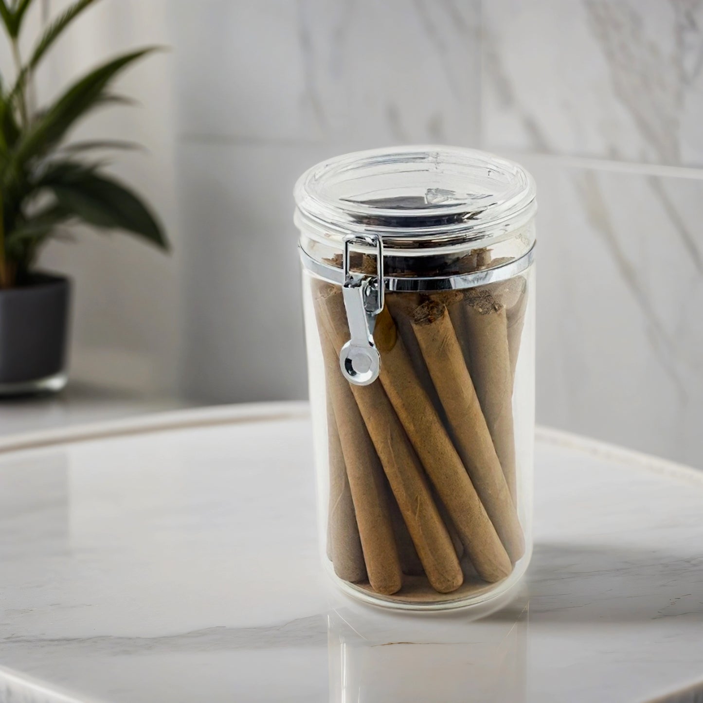 Acrylic Jar - 25 Cigars With Humidifier