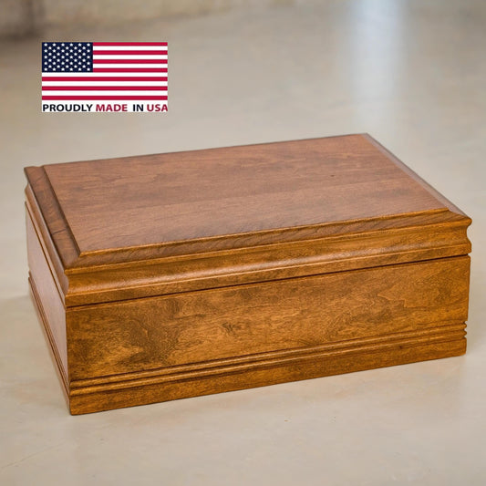 American Chest Amish WoodTop Humidor (Walnut) - 75 Cigars