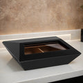 The Aria 80-Cigar Angled Glasstop Desktop Humidor