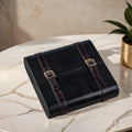 The Augustus 20-Cigar Black Leather Travel Humidor Case