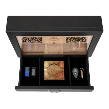 Humidor Supreme® Balthazar II End Table Humidor - Black Oak