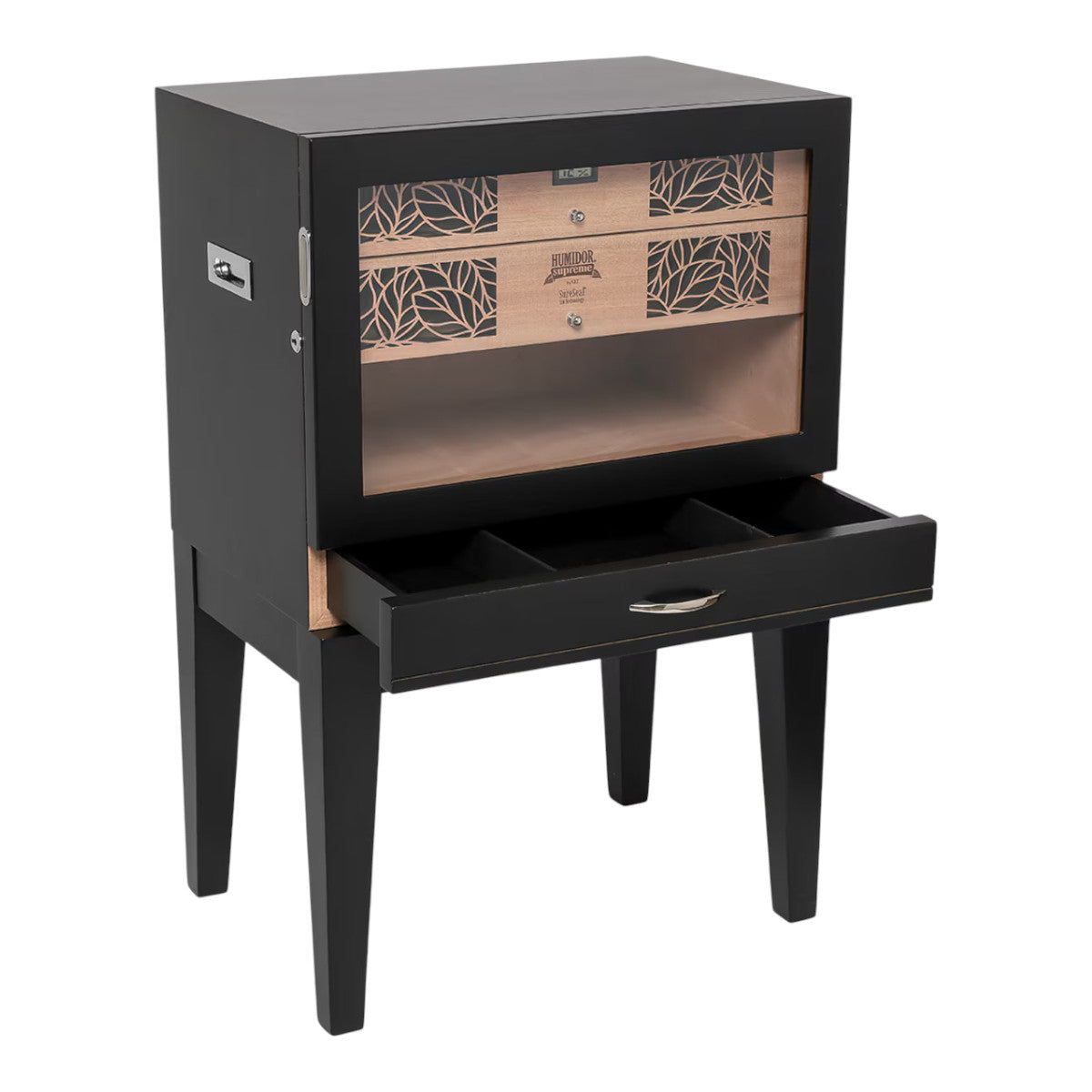 Humidor Supreme® Balthazar II End Table Humidor - Black Oak
