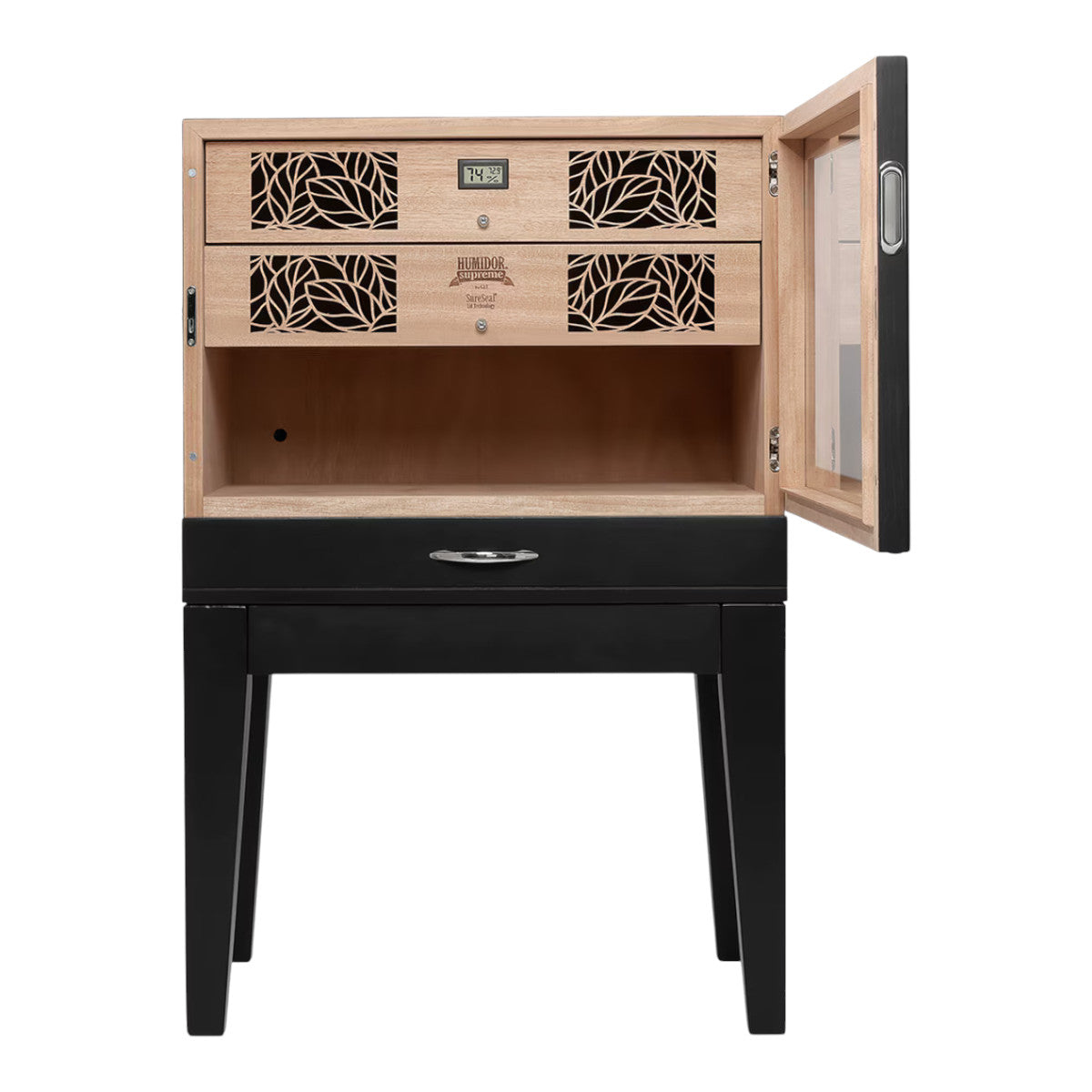 Humidor Supreme® Balthazar II End Table Humidor - Black Oak