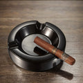 Visol Beatrix Black 3-Cigar Circular Tabletop Ashtray