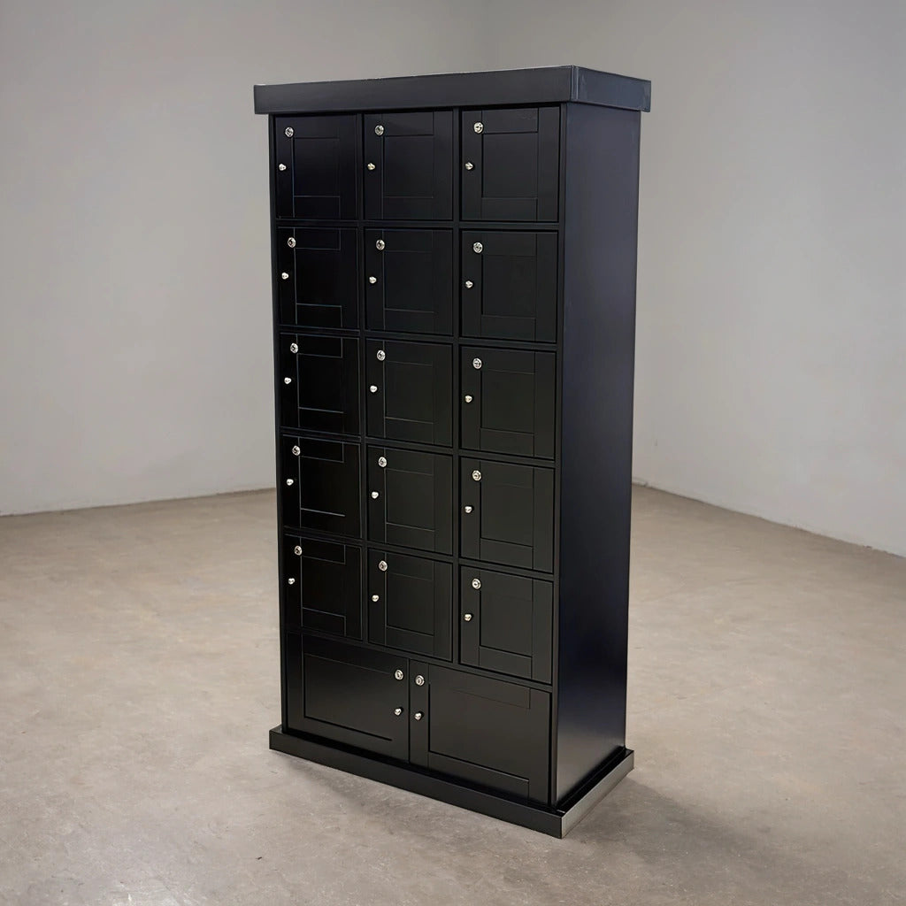 Black Cigar Locker Cabinet by Prestige Import Group